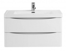 Тумба подвесная с раковиной BelBagno ANCONA-N-900-2C-SO-BL 90 см, белый