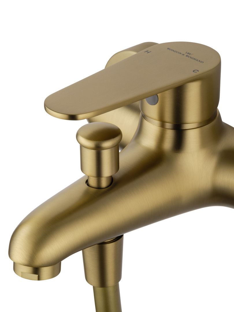 Приобрести смеситель для ванны с душем wonzon & woghand alfa, брашированное золото (ww-ae3204-bg)