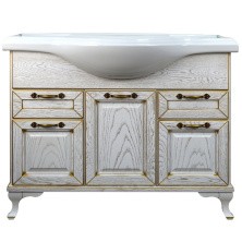 Loranto Тумба напольная с раковиной Пандора 105 см, белое золото (массив Дуб) CS00075992