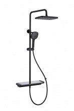 Savol Душевая система d 300мм, прямоугольная, черный матовый SK-H3145H