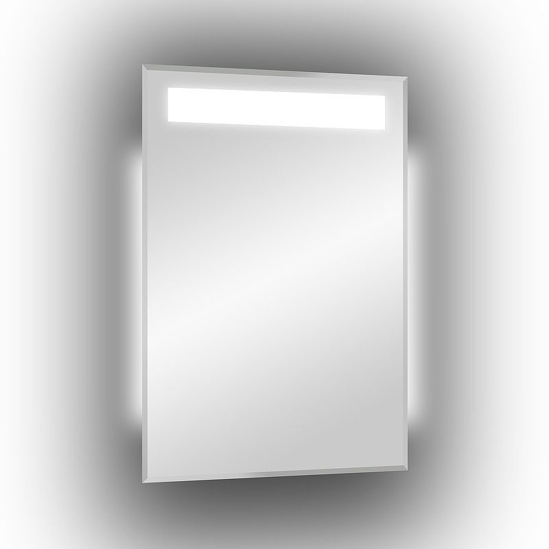 Приобрести continent зеркало с подсветкой фаворит люкс 53х74 см, белое