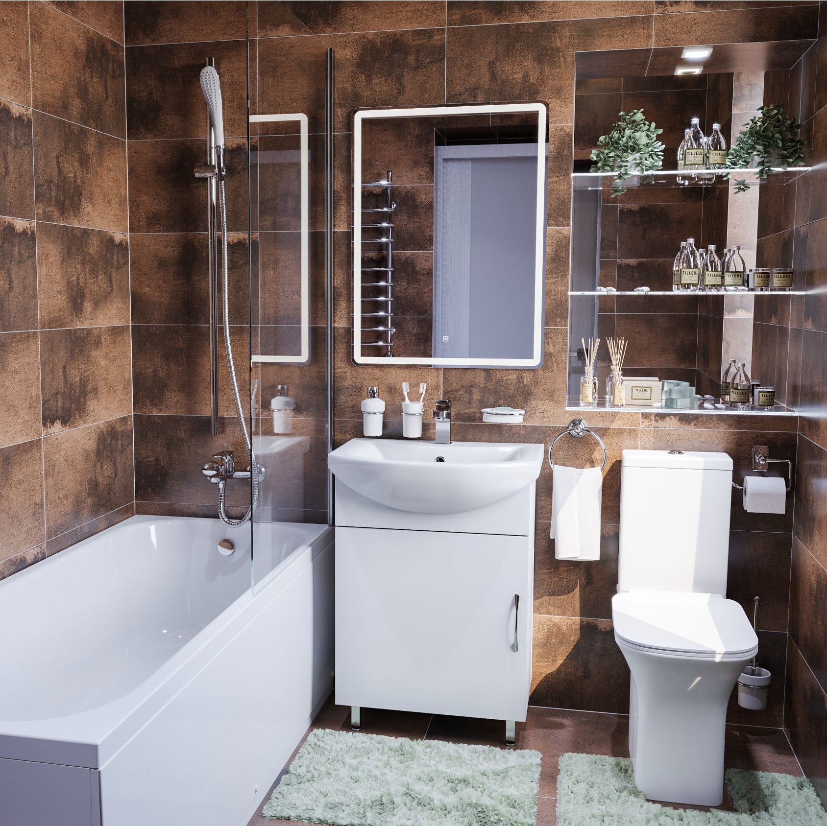 Приобрести mirsant тумба напольная nova лайт 50 см с раковиной балтика-50, белая ут000072558