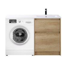 BelBagno Тумба с раковиной KRAFT 120 см, напольная KRAFT-LVD-58/120-R Rovere Nebrasca Nature, белая раковина