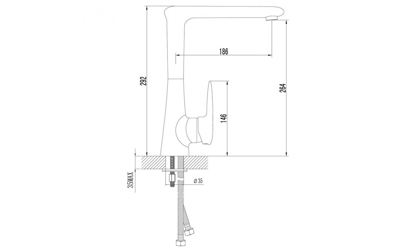 Приобрести lemark смеситель для кухни status с поворотным изливом, хром lm4405c
