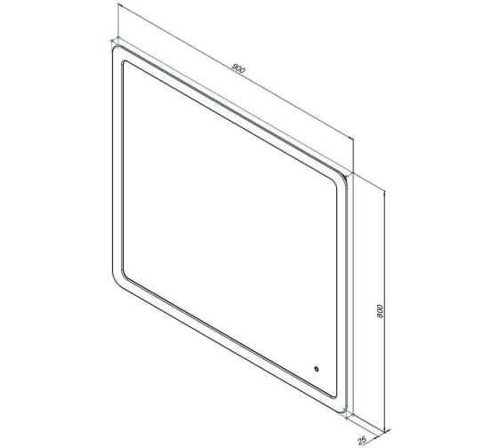 Приобрести aquanet зеркало ирис 90x80 см с led подсветкой и подогревом