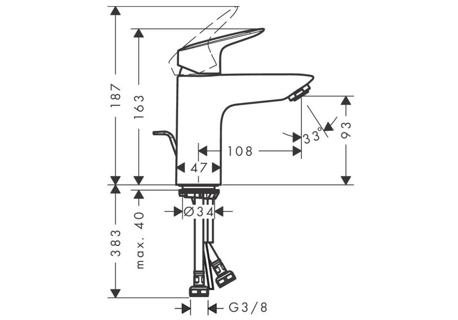 Приобрести 71102000 logis смеситель для раковины 100, однорычажный c донным клапаном, версия coolstart