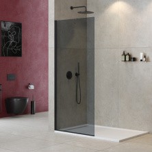 Cezares Душевая перегородка LIBERTA 100 см, серый\черный LIBERTA-L-1-TB-100-GR-NERO