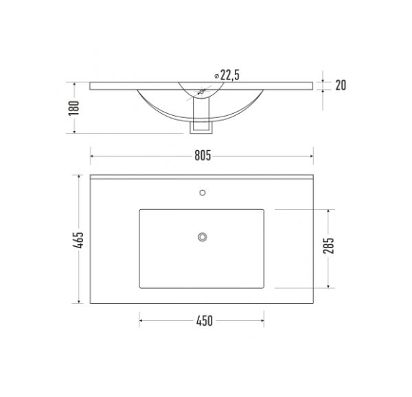 Приобрести mirsant тумба подвесная next 80\1 80 см с раковиной е-80 ут000020468