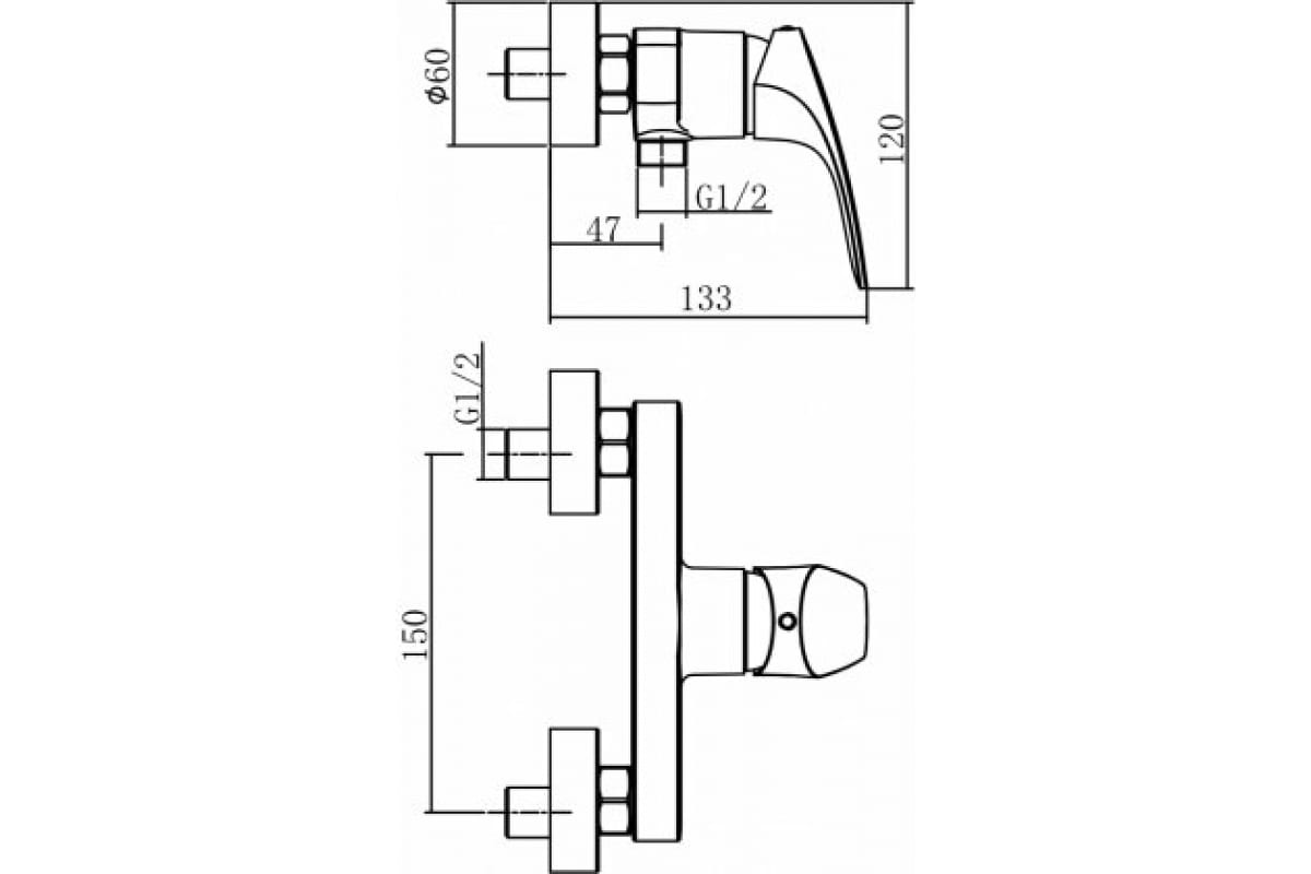 Приобрести aquanet смеситель для душа static af330-30c
