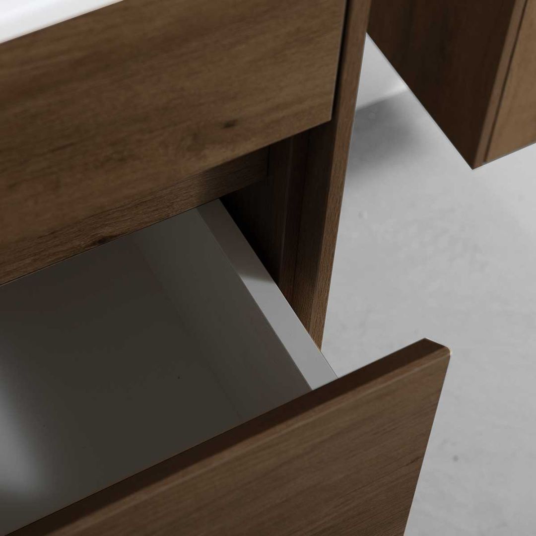 Приобрести vincea тумба подвесная chiara 80 см, дуб табак с серой раковиной vmc-2c800to;vcb-13800g