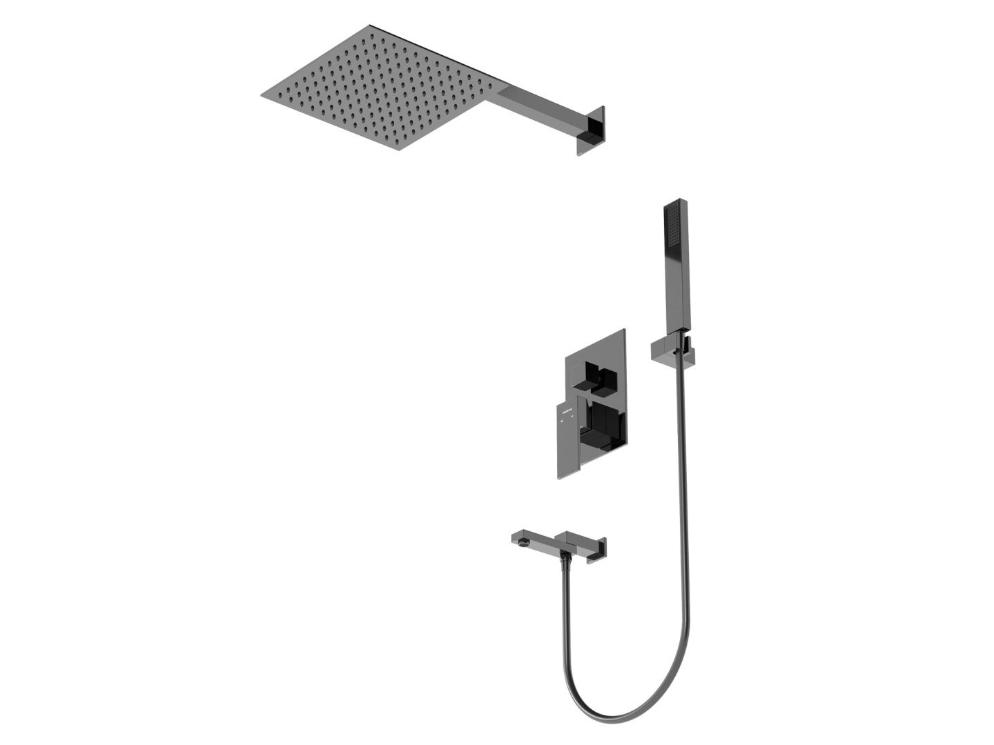 Приобрести hayzburg встраиваемая душевая система, черный хром hb-1001bch