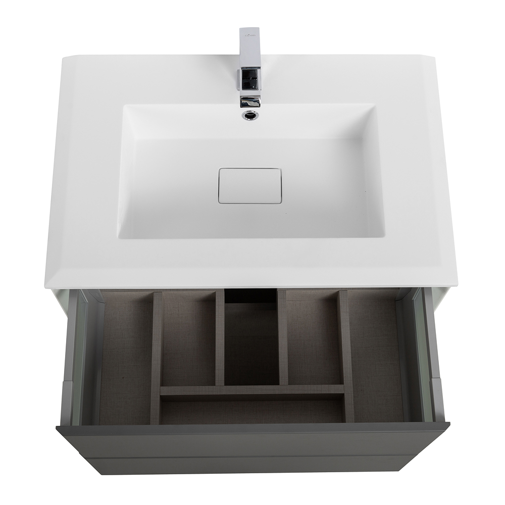 Приобрести cezares тумба подвесная с раковиной bellagio 70 см grigio nuvola, серая 55301