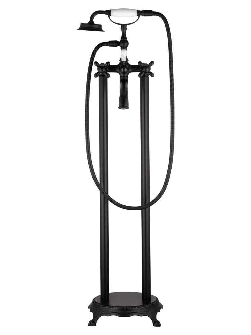 Приобрести смесители напольные для ванн и раковин wonzon & woghand retro, черный матовый (ww-88649020-mb)