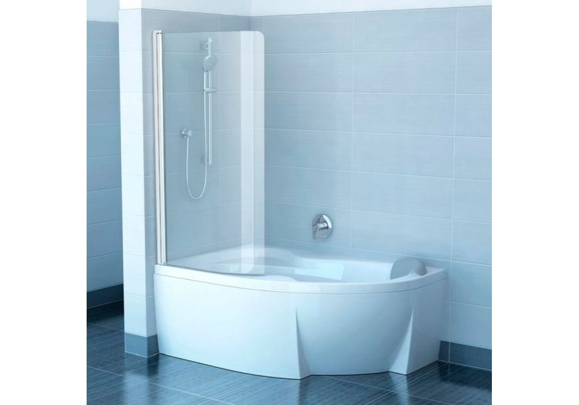 Приобрести ravak шторка для ванны rosa cvsk1 140/150 7qlm0u00y1 l сатин/прозрачное