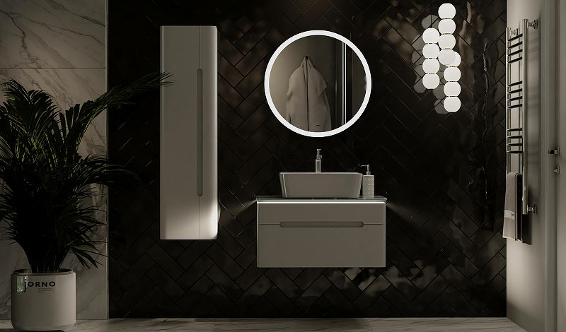 Приобрести jorno зеркало shine 65 см, с подсветкой, белое