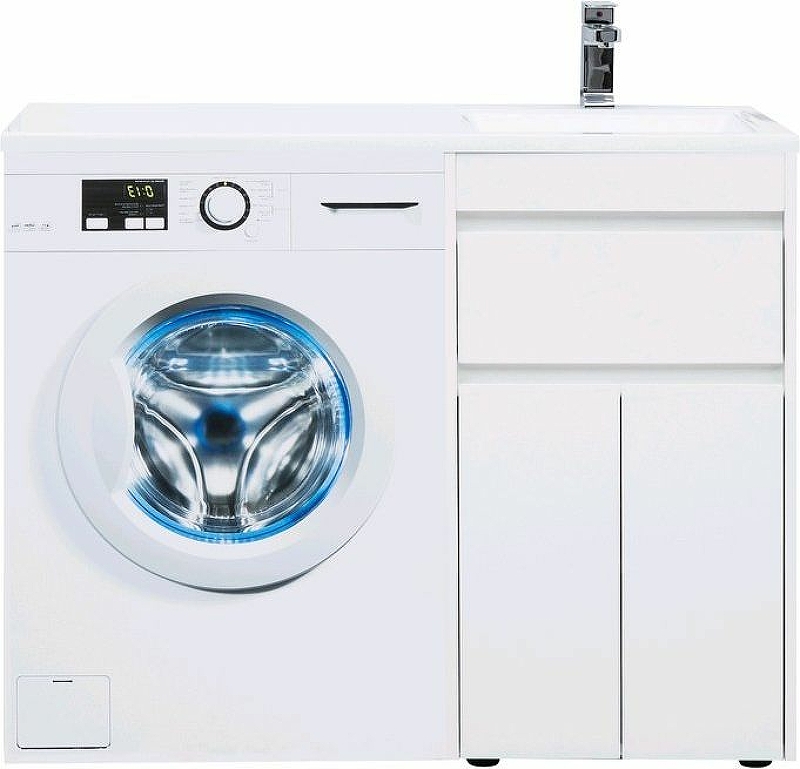 Приобрести aquanet тумба с раковиной токио 48 см, белая (напольная, 1 ящик, 2 дверцы)