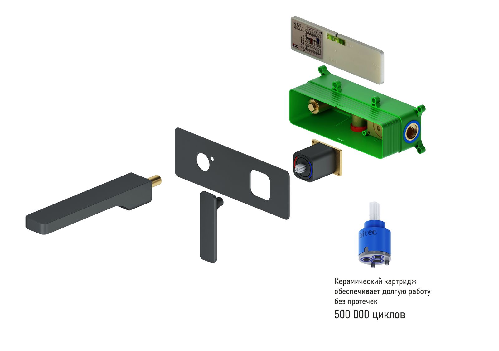 Приобрести смеситель для раковины встроенный timo torne 4371/03sm черный