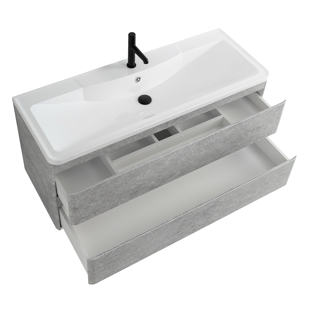 Приобрести belbagno тумба с раковиной albano 120 см, подвесная cemento verona grigio, белая раковина