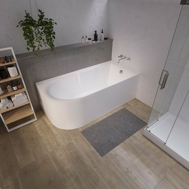 Приобрести grossman акриловая ванна 170x75 см, пристенная, белая gr-2202r