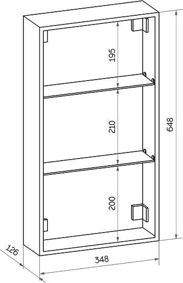 Приобрести continent зеркало шкаф с подсветкой allure 35х65 см, сенсорный включатель, левосторонее, белое