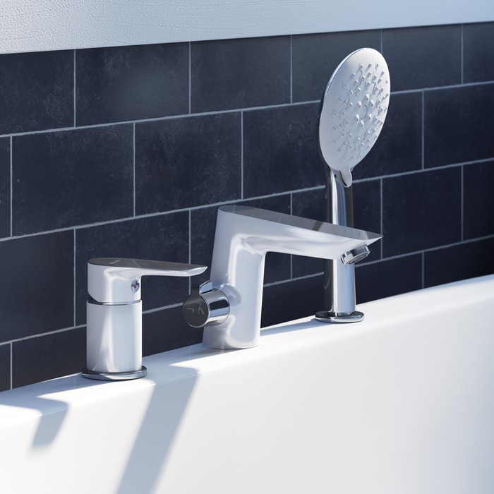 Приобрести iddis смеситель на борт ванны cloud, 3 -отверстия, белый\хром closb30i07