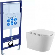 Комплект унитаз с инсталляцией SET Aquatek Вега