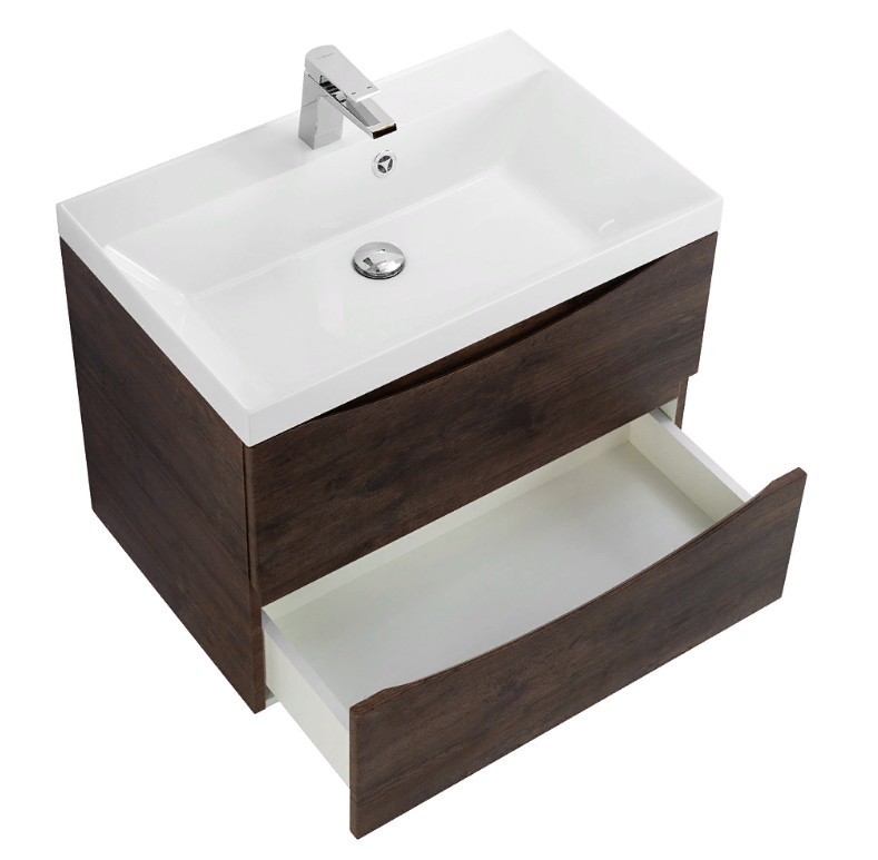 Приобрести тумба подвесная с раковиной belbagno marino-600-2c-so-rw-p 60 см, rovere moro