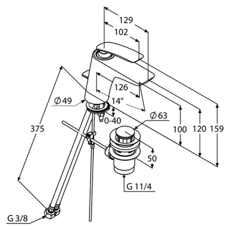 Приобрести kludi balance однорычажный смеситель на умывальник, с донным клапаном, белый/хром dn 10, арт. 520239175