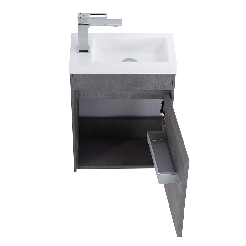 Приобрести belbagno тумба с раковиной pietra mini 40 см, подвесная с дверью 40-r stucco cemento, белая раковина