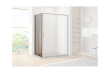 Aquanet Душевая перегородка Pleasure AE60-F-90H200U-BT 90, прозрачное стекло