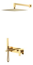 Boheme Душевой комплект скрытого монтажа Qubic Shinny Gold 474-G