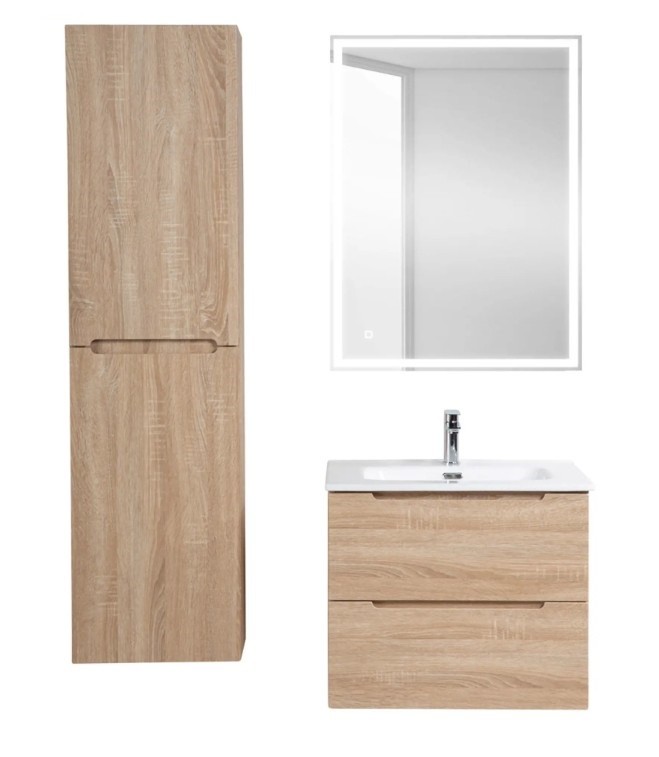 Приобрести тумба подвесная с раковиной belbagno etna-600-2c-so-wo-p 60 см, rovere bianco