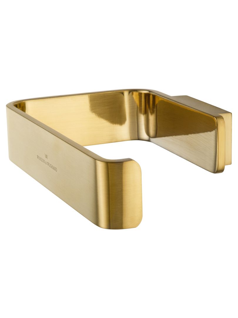 Приобрести держатель для туалетной бумаги без крышки wonzon & woghand lotte, брашированное золото (ww-8316-bg)