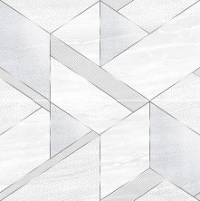 Панно настенное AltaCera Interni Silver S/2 50*50, 3 компонента, серая SW9INR15
