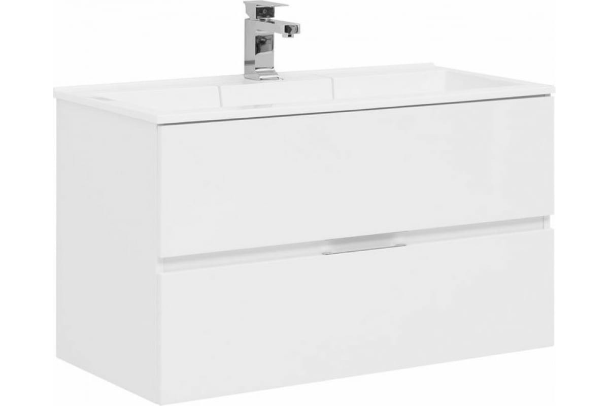 Приобрести aquanet тумба с раковиной алвита 90 см, белая