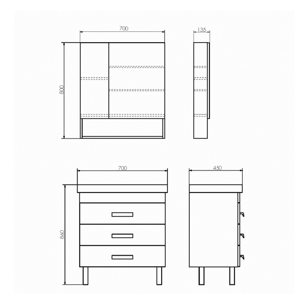 Приобрести сomforty тумба с раковиной никосия-70н дуб темный