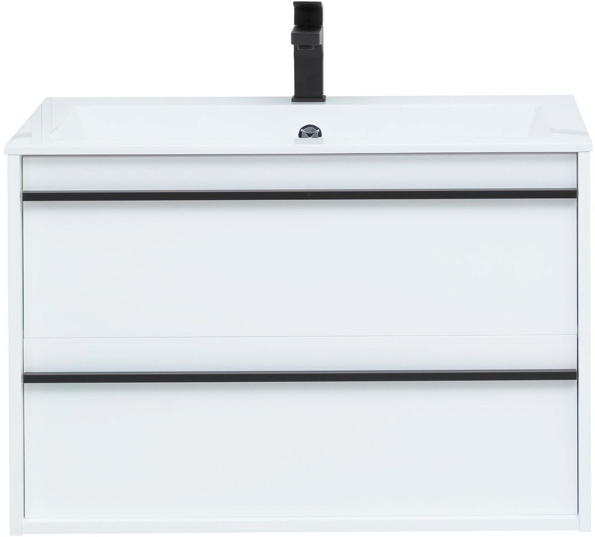 Приобрести aquanet тумба с раковиной lino 80 см, белая матовая