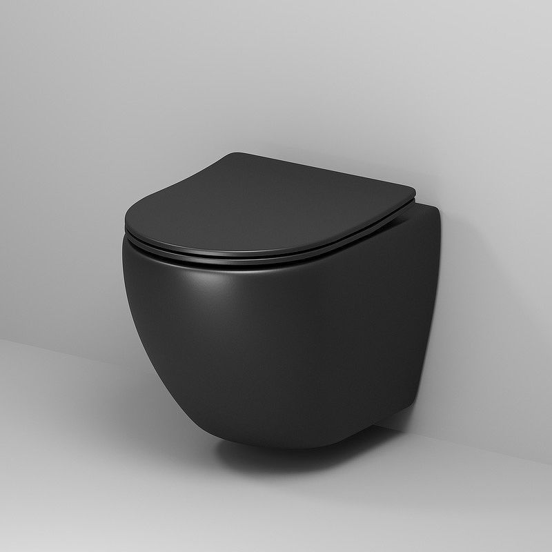 Приобрести grossman унитаз подвесной color с крышкой дюропласт, микролифт, черный матовый gr-4455bms