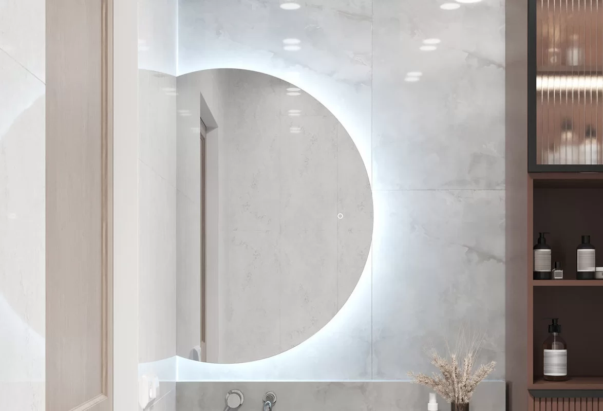 Приобрести continent зеркало с подсветкой jill 80х120 см, белое