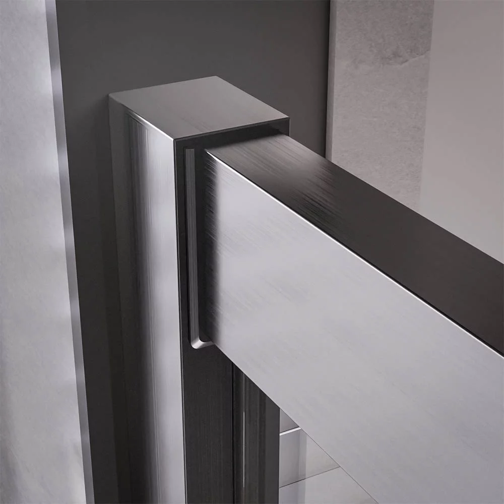 Приобрести veconi душевое ограждение premium trento 90х90 см, брашированный графит, прозрачное ptc20-gr-9090-01-c4