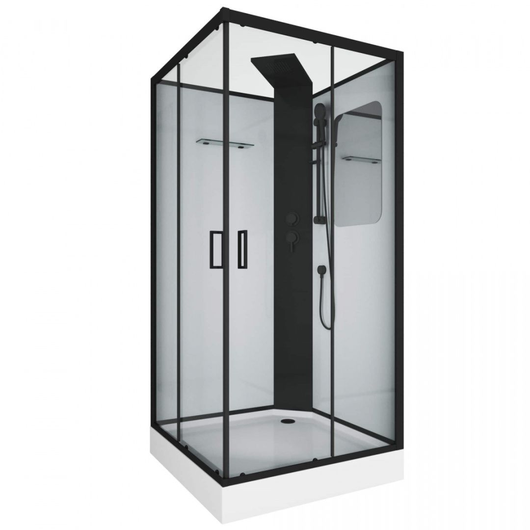 Приобрести grossman душевая кабина elegans 90х90 см, черная матовая gr251q