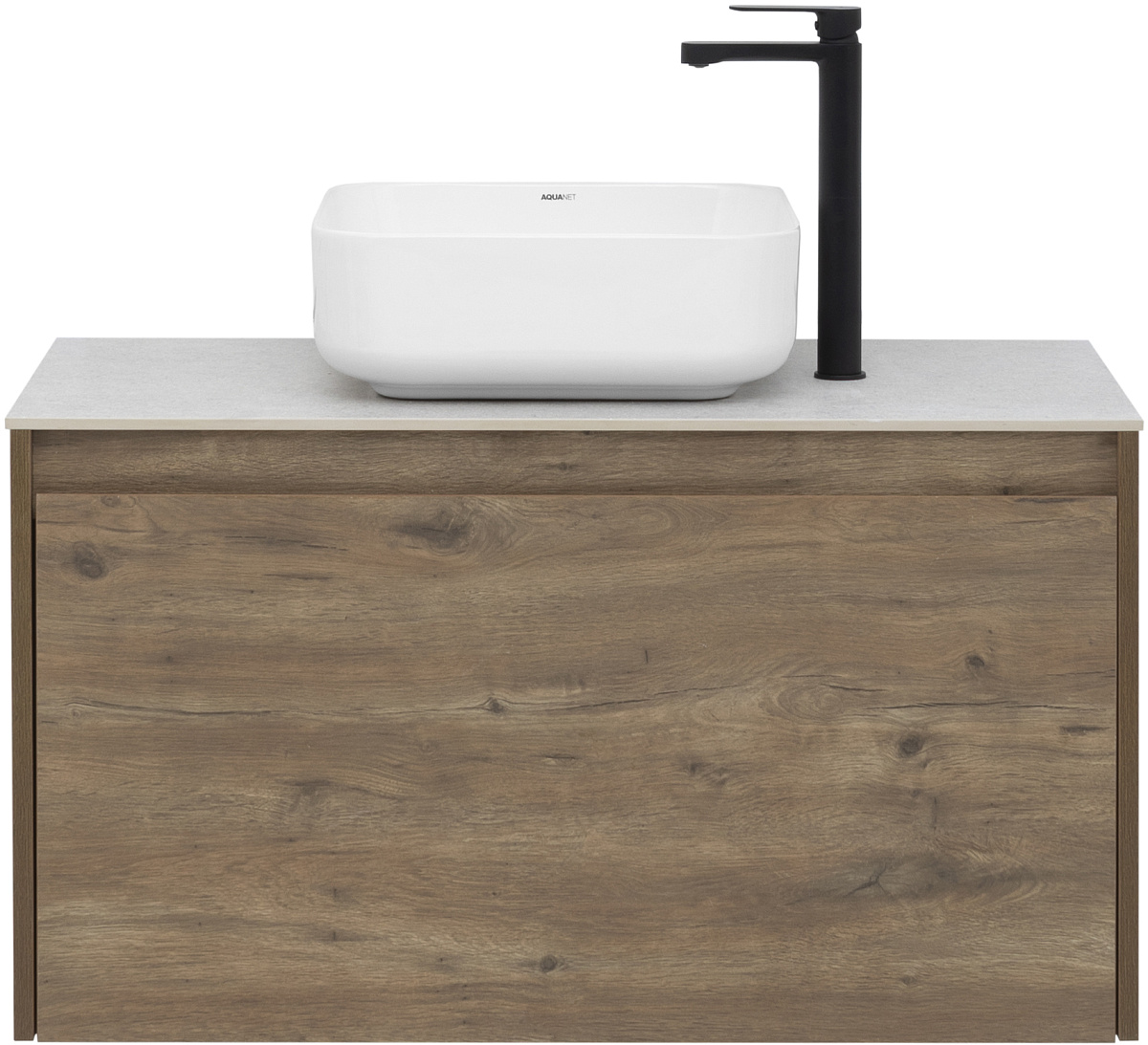 Приобрести aquanet тумба со столешницей nova lite 90 см, дуб рустикальный (1 ящик)
