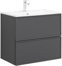 Aquanet Тумба с раковиной Арт 75 см,ясень графит