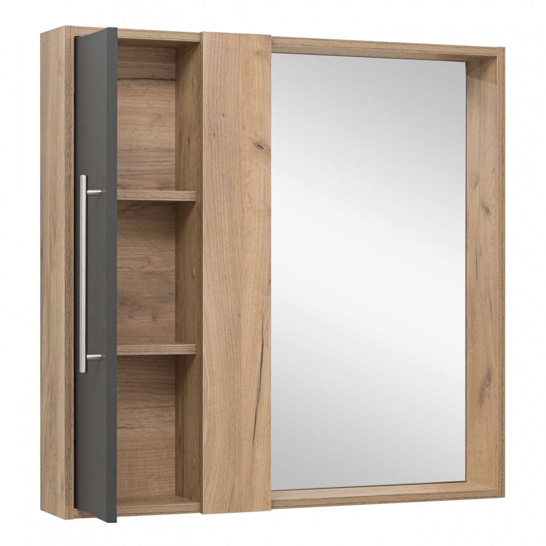 Приобрести зеркало шкаф melbourne 80 см. дуб/серый