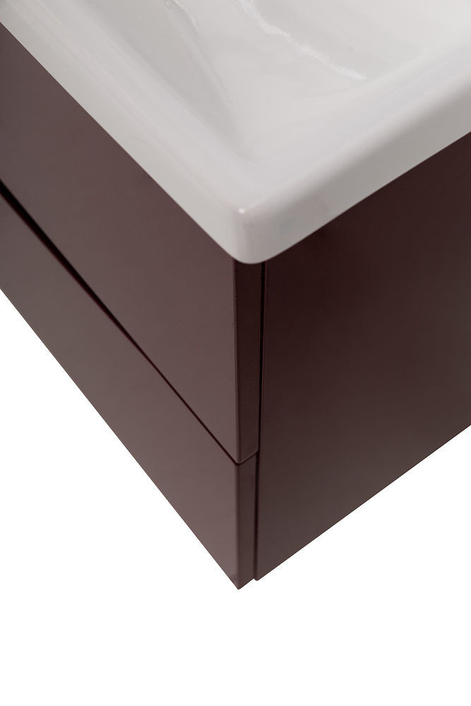 Приобрести belbagno тумба с раковиной marino-cer 100 см, подвесная bordo lucido, белая раковина