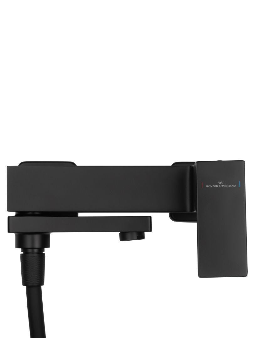 Приобрести смеситель для ванны с душем wonzon & woghand cube, черный матовый (ww-88639016-mb)