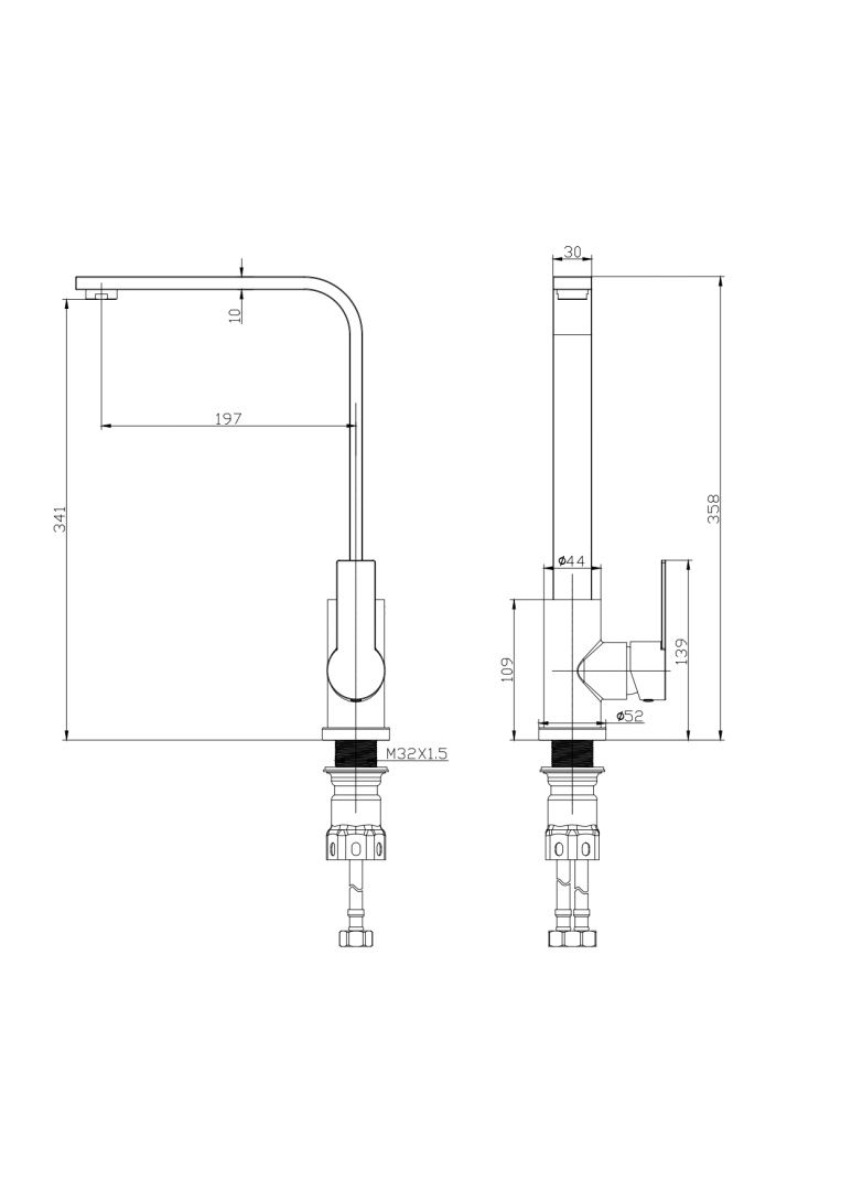 Приобрести смеситель для кухни wonzon & woghand, белый матовый (ww-ae4550-mw)