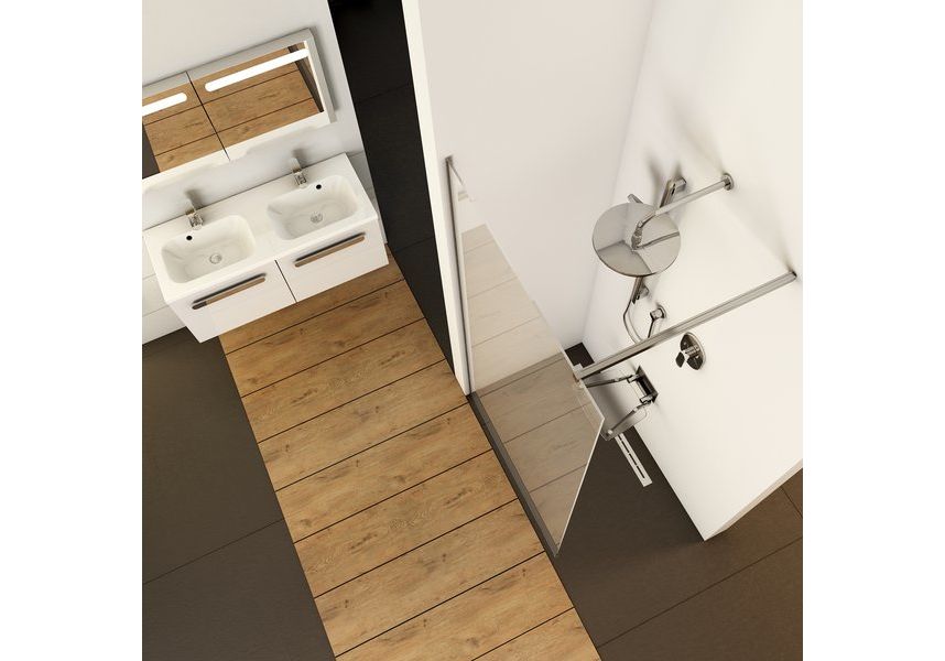 Приобрести перегородка душевая ravak walk-in wall 100 см gw9wa0c00z1 алюминий/прозрачное