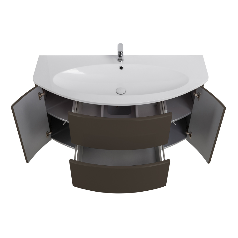 Приобрести cezares тумба подвесная с раковиной eden 121 см grigio talpa opaco, серая 54407