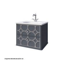 Caprigo Тумба с раковиной CAPRICE 60 см, черная, эмаль